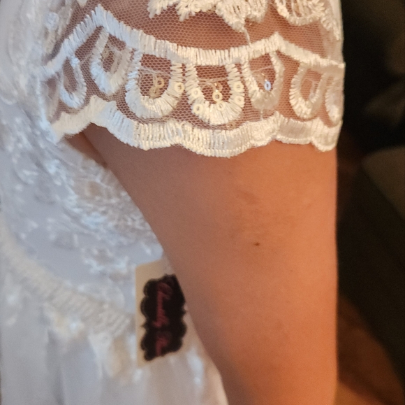 Chantilly Place Girls Formal, Jr. Bridesmaid Dresses, Size 10 White - Picture 14 of 15